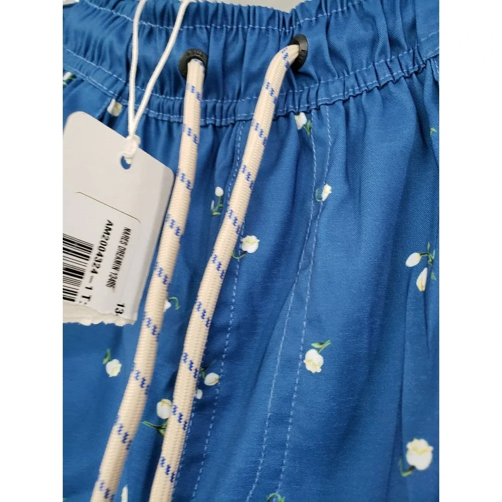 NEW Agua Bendita Mens Size 30 Swim Trunks BLUE FLORAL cruise beach nautical vaca